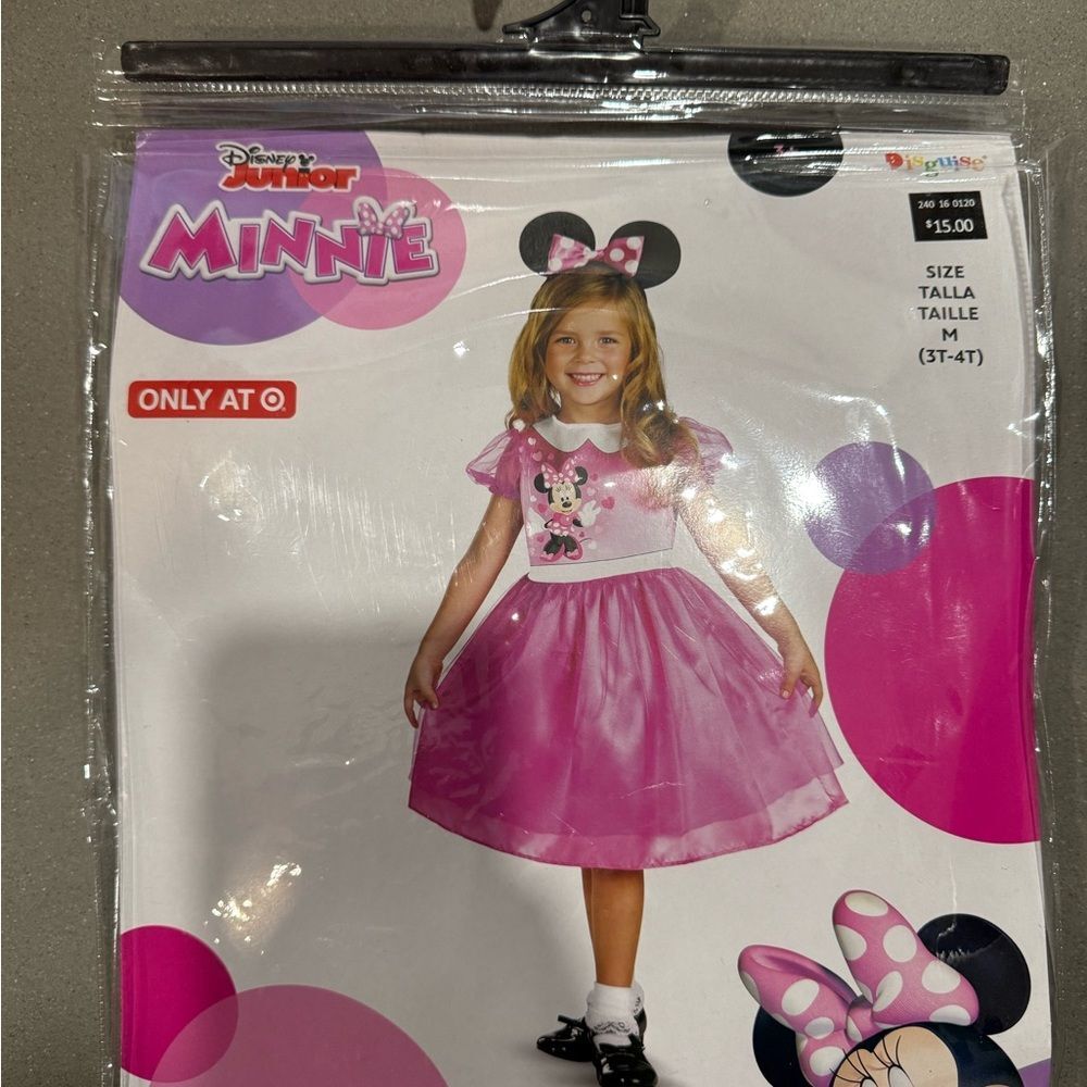 Disney Minnie Mouse Pink Dress Costume size 3-4T